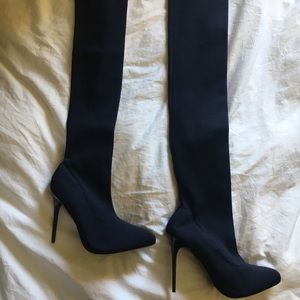 Navy Blue Thigh Highs